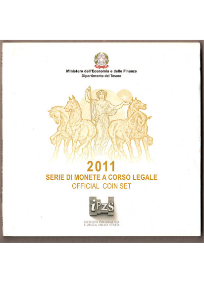 2011 - Divisionale I.P.Z.S. 10 Valori Con Moneta Argento 5 € 150° anniversario della Unità d'Italia